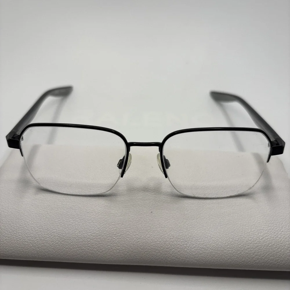 Nike 8152 002 Satin Black Semi Rimless Authentic Eyeglass Frames 52-17-140 #C246